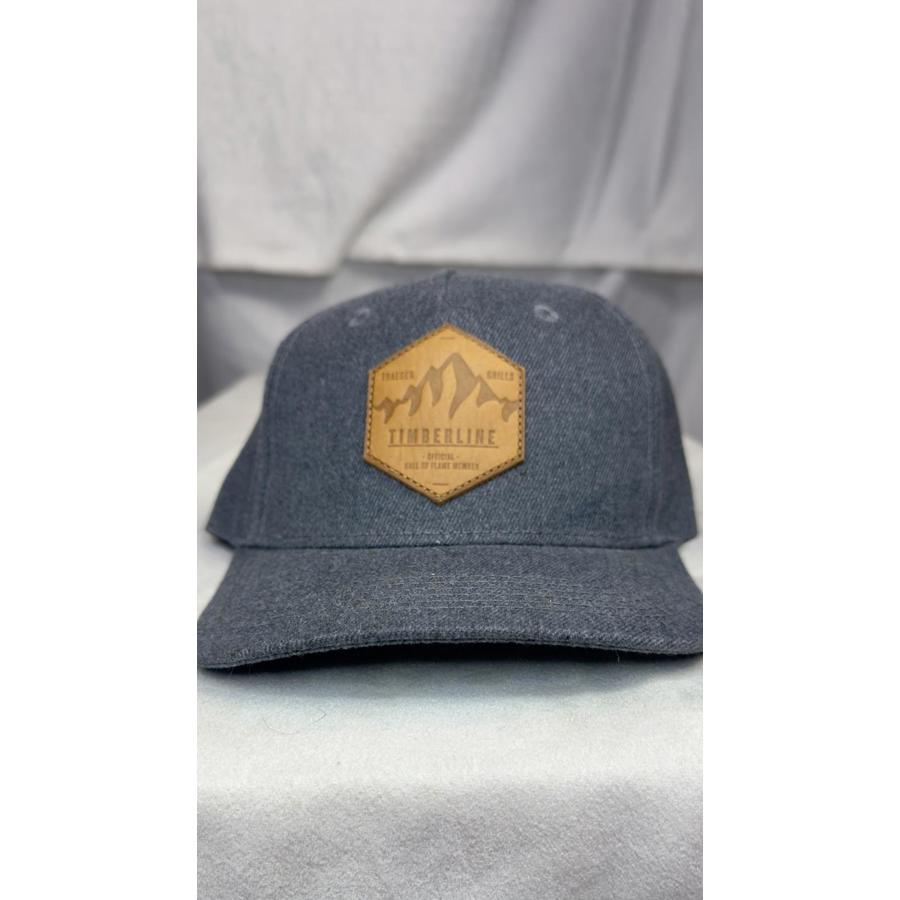 Traeger Timberline Snapback Hat Gray Wool Blend Leather Patch